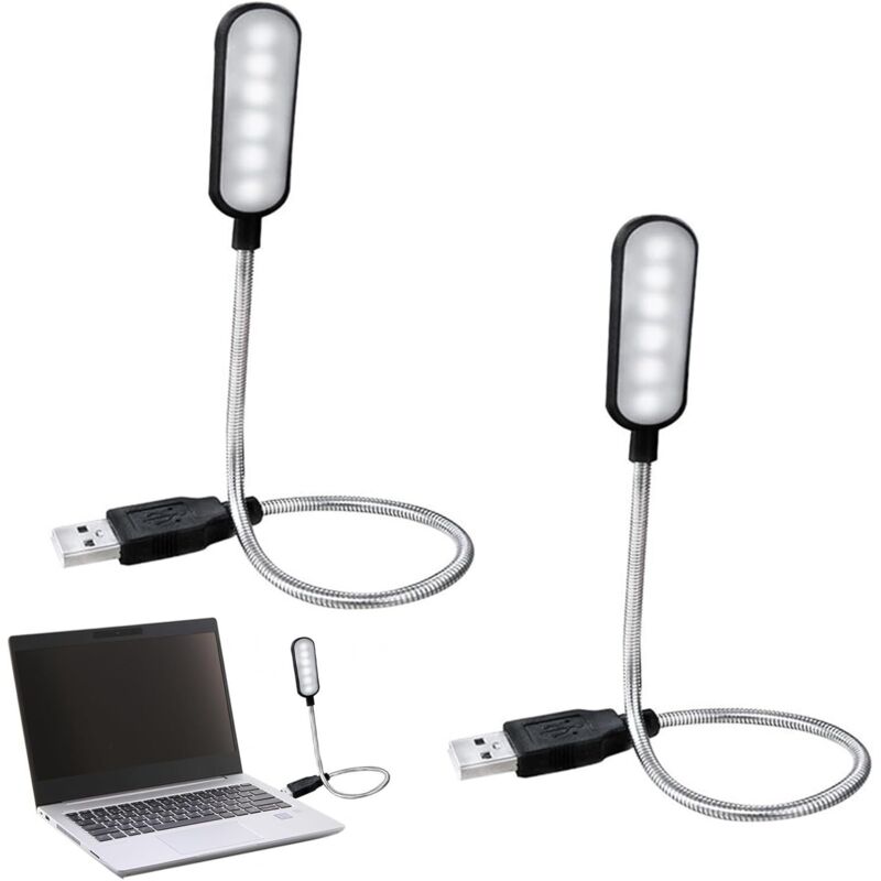 Lampe USB, Lampe Ordinateur Portable, Dimmable USB LED Light, 2 Pcs Lampe Ordinateur Portable, Lampe LED USB, Lampe USB Dimmable, LED Pour PC