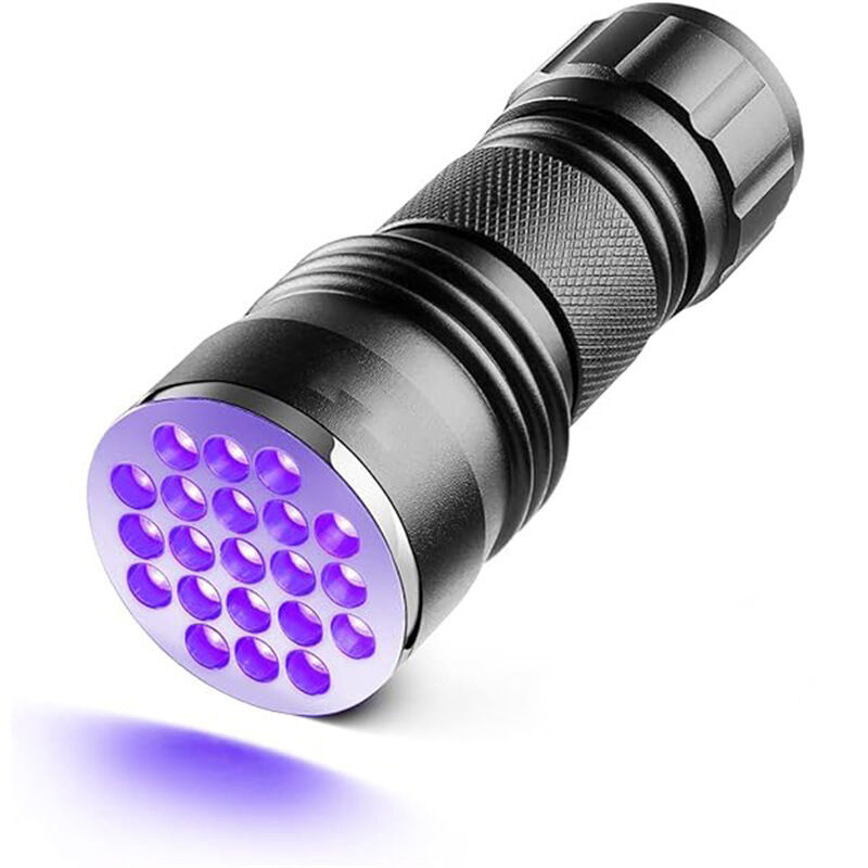 Lampe UV, 395nm Lampe Torche UV avec 21 LEDs Ultra-Violet, Fournies pour Traceurs Fluorescents Chien Chat Tapis Détecteur Urine Scorpion Vérifie