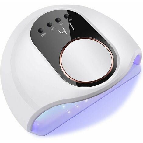 Lampe UV LED Ongles Gel, 130W Professionnel Sèche Ongles Automatique, Séchage Rapide, 42 LED Lampe, Grand LCD Ecran, 4 Minuteries 10s/30s/60s/120s pour Vernis Semi Permanent, Gel et Vernis