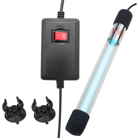 Lampe UV pour aquarium de 11 W, adaptée aux aquariums de 55 à 150 gallons, élimine les algues d'aquarium, élimine les algues vertes.