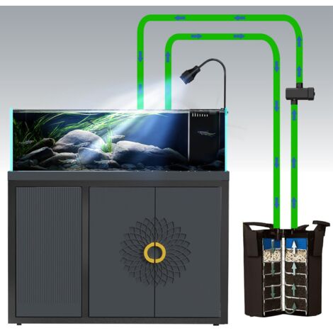 Lampe UV Purificatrice d'Eau pour Aquarium et Usage Domestique, Filtration Connectée en Série, Compatible avec Pompe à Eau, Norme Européenne 220V-AUTRES