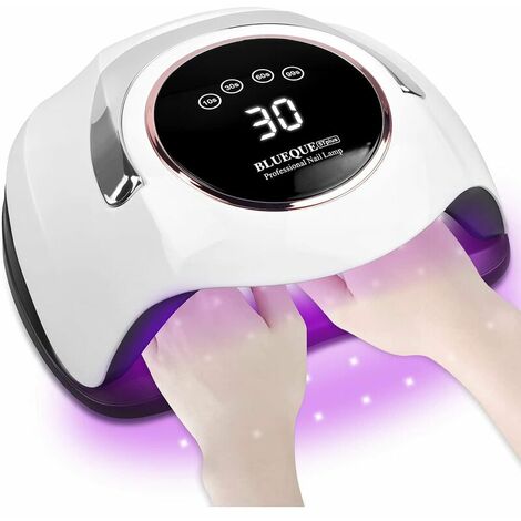 Lampe UV Sèche Ongles,180W UV LED Séchoir à Ongles Professionnel Automatique, 4 Minuteries 10/30/60/99S, Grand LCD Ecran, Base Aimant Démontable, pour Vernis Semi Permanent, Gel Vernis