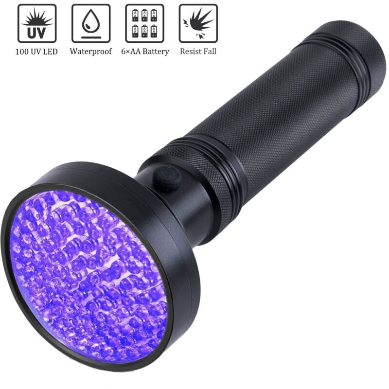 Linghhang - Lampe uv violette, 100 lampes, lampe de détection d'agent fluorescent, lampe uv
