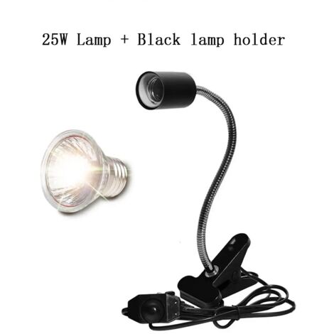 Lampe UVA/UVB pour reptiles avec kit de support de lampe à pince pour tortue