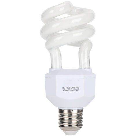 Lampe UVB 13 W 220 V pour reptiles, tortues, serpents et lézards (économie d'énergie)