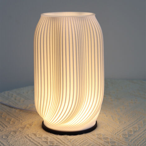 Lampe vase avec adaptateur USB, bouton de commande pour chambre à coucher, petite lampe de chevet à intensité variable 3 couleurs pour la maison