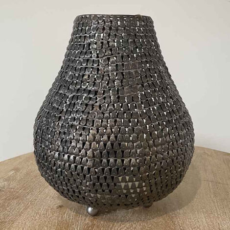 Lampe vase métal 59x30x35cm