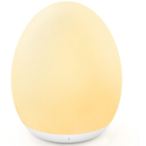 Lampe Veilleuse En Forme D Oeuf - 7 Couleurs Changeantes Et Variateur Continu - Pour Chambre D Enfant Et Allaitement - Rechargeable - 1 Heure Minuterie - 1 Piece