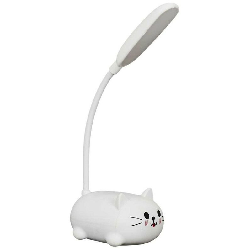 Lampe veilleuse led chat blanc - Blanc