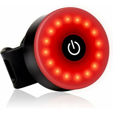 Lampe Vélo LED Clignotante Feu Arrière Lumière Rouge Puissant 5 Modes d’éclairage Batterie Rechargeable USB Étanche pour Cyclisme VTT Trottinette Enfant etc