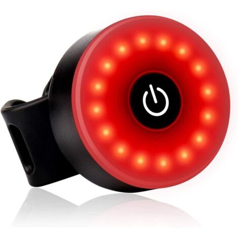 Lampe Vélo LED Clignotante Feu Arrière Lumière Rouge Puissant 5 Modes d’éclairage LEC500 Batterie Rechargeable USB-C Étanche pour Cyclisme VTT Trottinette Enfant etc