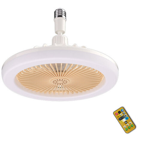 Lampe ventilateur suspendue E27, diffuseur huiles essentielles, télécommande, température couleur réglable, veilleuse variable, 3 vitesses, minuterie 1h/2h/4h