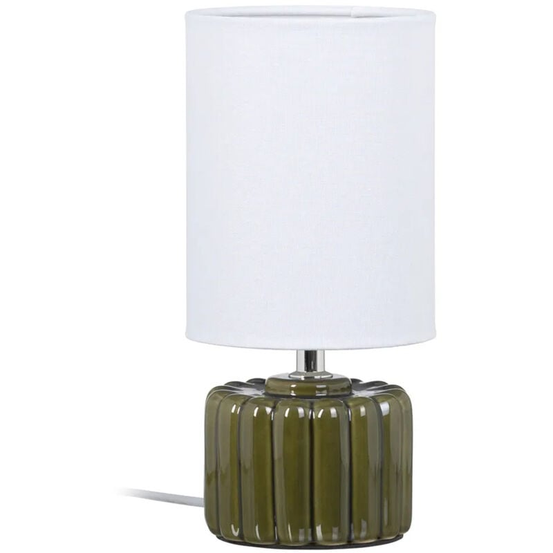 Lampe verte en céramique 28 cm