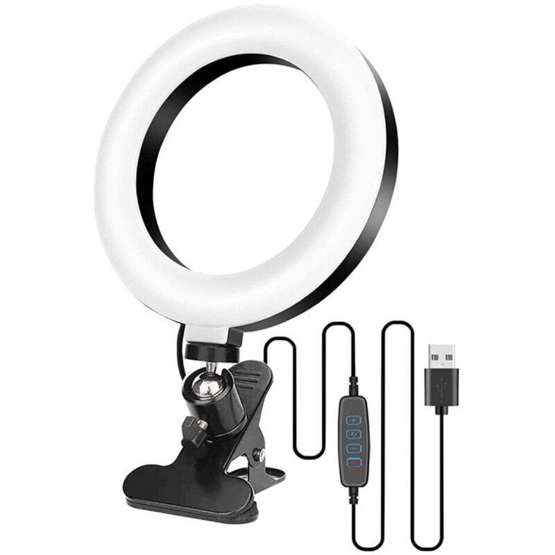 Lampe vidéo 6,3 pouces Éclairage de vidéoconférence led Webcam Zoom Light pour ordinateur portable