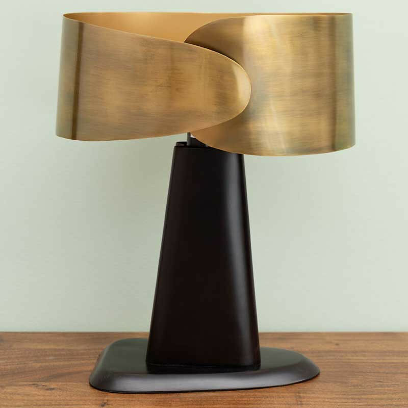 Lampe vintage en laiton 36x28x45cm