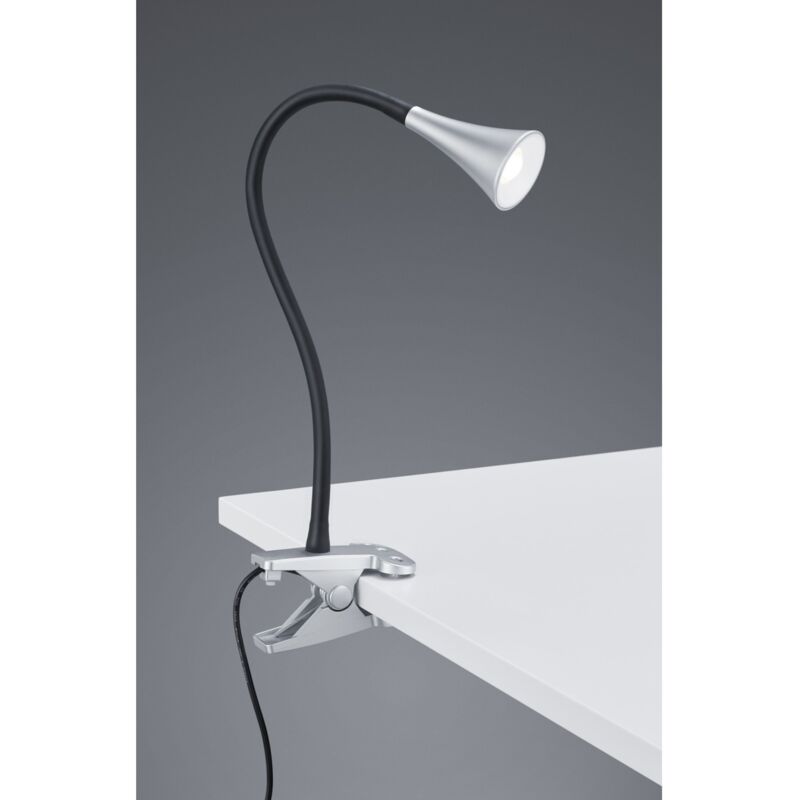 Iperbriko - Lampe De Bureau Led Viper Aluminium Avec Pince H35 cm Trio Lighting