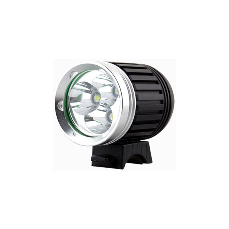 Lampe vtt led Puissante Lampe Vélo Eclairage vtt Phare Vélo led Rechargeable Etanche 3600 lm 3 T6 cree xm-l de 4 Mode de Lumière++Phare Arrière,noir