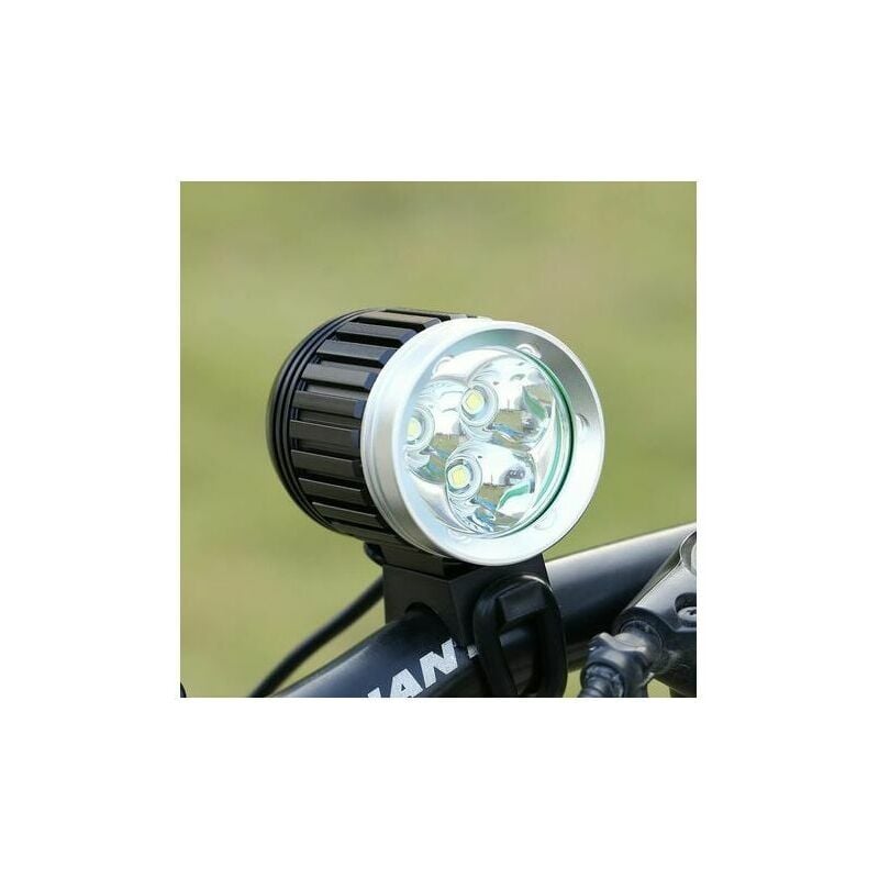 Lampe VTT LED Puissante Lampe Vélo Eclairage VTT Phare Vélo LED Rechargeable Etanche 4000 LM 3 T6 CREE XM-L de 4 Mode de Lumière+Batteries