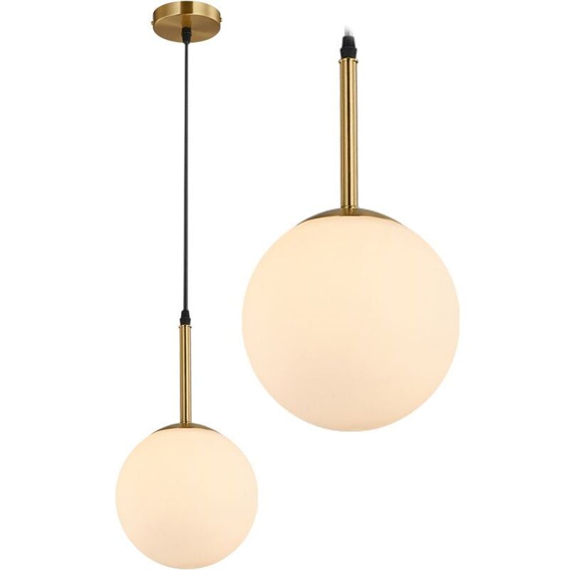 Lampe suspendue APP431-1CP verre blanche 1-POINTS de lumière E27 20X20X36CM reglable