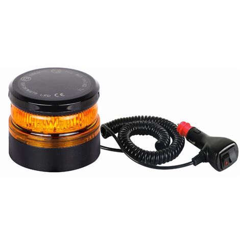 Lampeggiante a 8 LED Mini 12-24V base magnetica o ventosa