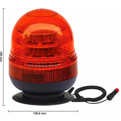 Lampeggiante LED Arancione Magnetico Basso Girofaro 12V 24V