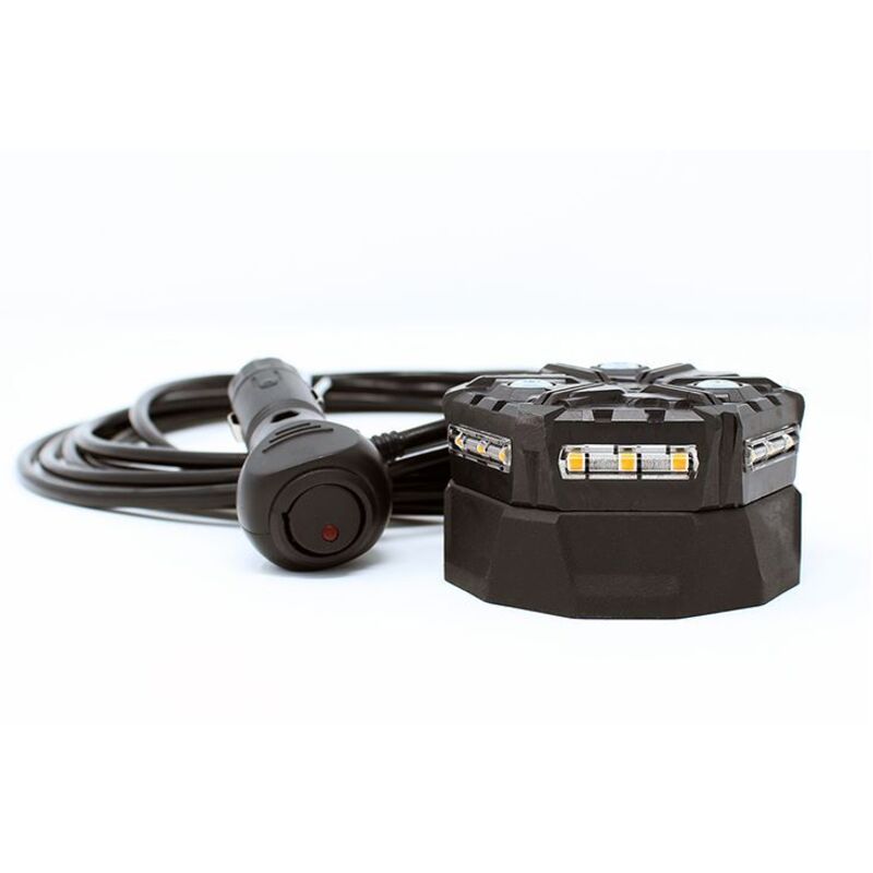 Lampeggiante a LED 12V, base magnetica, 36 LED, IP67.