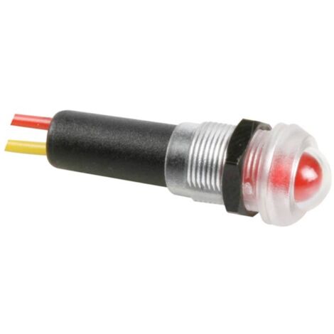 LAMPEGGIANTE LED RESISTENTE ALL'ACQUA 12V ROSSO - CORPO NERO