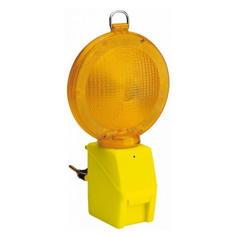 Lampeggiatore da cantiere a led con staffa col. giallo