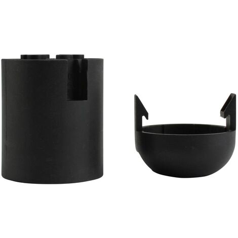 Lampen-Fassung Glattmantel E 27, schwarz Fassungen