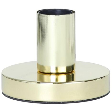 Lampenbasis ,Glans' mit E27 Fassung, Metall, Messing, H 8,5cm