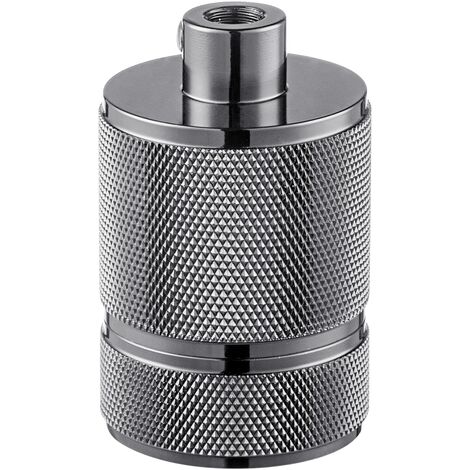 Lampenfassung E27 Vintage Solid, Lampenhalter Edison Schraube E27 Glühbirne Lampe, Lampenhalterung aus Metall in schwarz, ENEC-zertifiziert, geeignet für Pendellampe, Wandlampe und Tischlampe