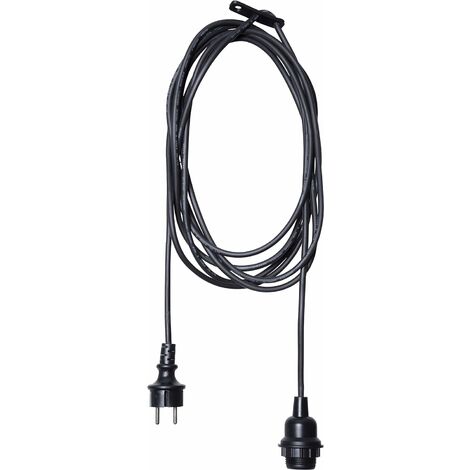 Lampenfassung ,Ute mit E27-Fassung, schwarz, 2,5m, outdoor