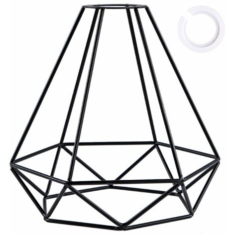 Lampenschirm aus Metall, schwarzer Retro-Lampenschirm, Lampenschirm für Küche, Esszimmer, Schlafzimmer, Flur (schwarz)