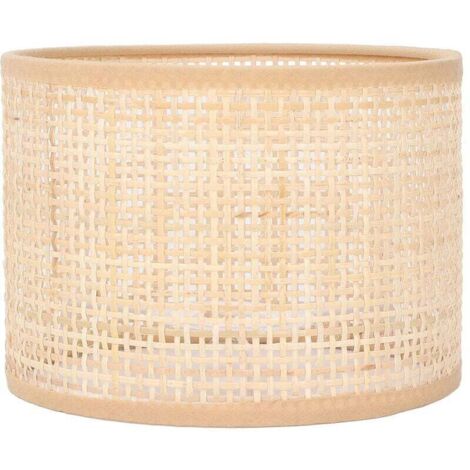 Lampenschirm aus Rattan, Ersatz, gewebter Korb, Vintage-Kronleuchter, Hänge-, Tisch- oder Stehlampe, E27 E14