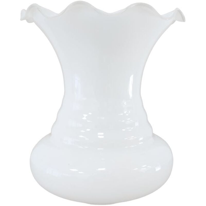 Ltde - Lampenschirm galantus aus glänzend weißem Opalglas 17x14cm mit 5cm Öffnung