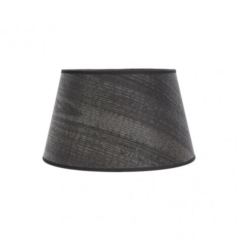 Lampenschirm salma e27 schwarz holz 35dx25dx20h konisch offen konisch