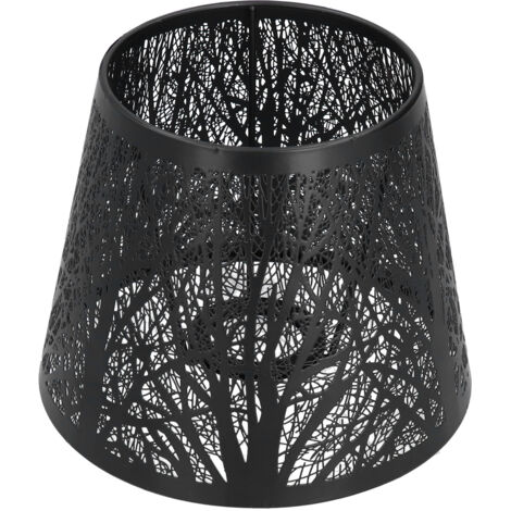 Lampenschirm, Schmiedeeisen, geschnitzter Waldbaum-Lampenschirm, E27, Mini-Lampenschirm für Heimdekoration, Kronleuchter, Wand, Tisch, Nachttisch, Dekoration, Lampen, Zubehör