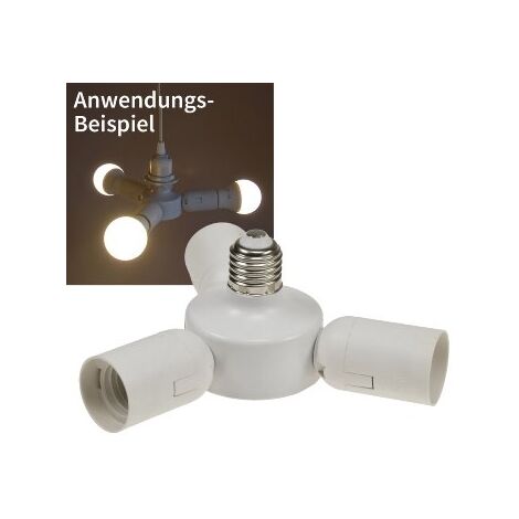 Lampensockel Adapter E27 3-fach