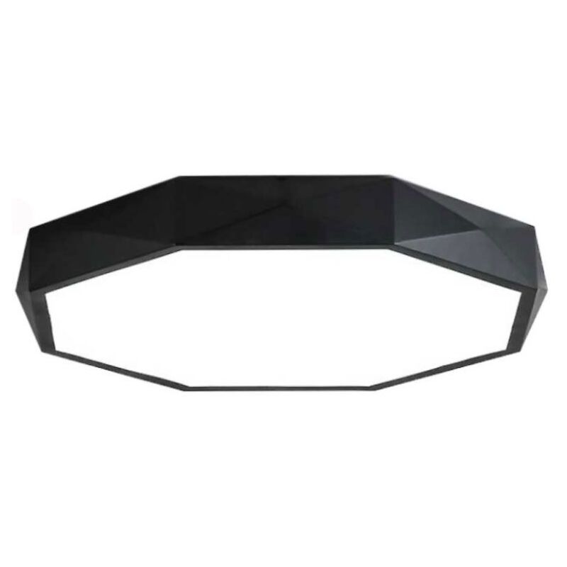Toolight - plafonnier APP862-C diamond noir ronde 4-POINTS de lumière E27 40X8CM