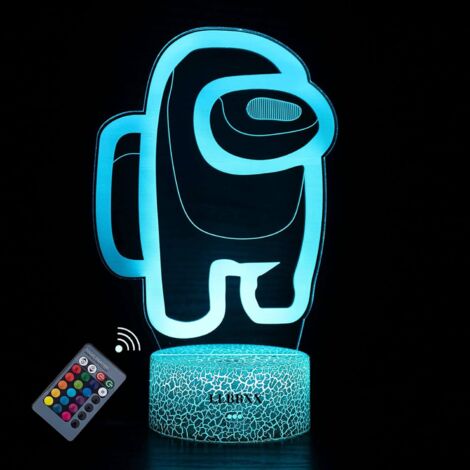 Lampes 3D Veilleuses Among Us Jouets pour garçons Enfants Cadeaux de Noël