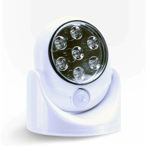 Lampes 7 LEDS sans fil avec détecteur de mouvement – Orientable à 360 degrés,Starlight, Ensoleillé