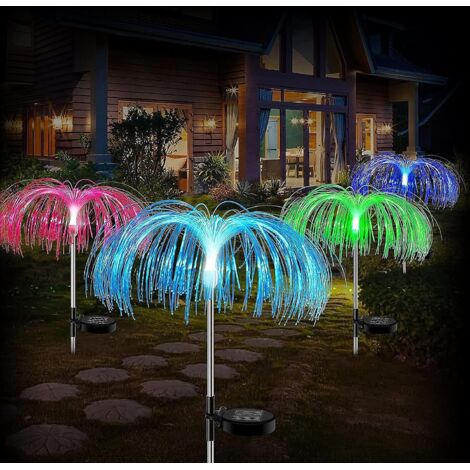Lampes à feux d'artifice, lampes à fibres optiques LED, lampes solaires 7 couleurs