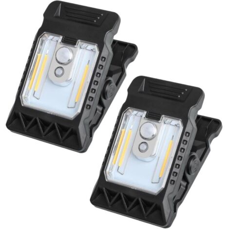 Lampes à Pince solaires  éclairage extérieur  Mini Spots LED solaires avec Pince pour Balcon, Jardin, Camping, terrasse  étanches, Rechargeables, sans Fil