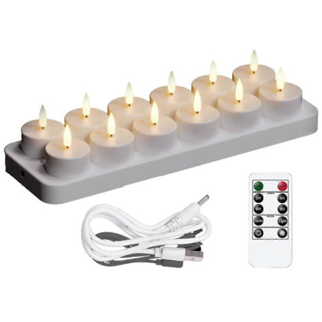 Lampes chauffantes rechargeables, lot de 12.