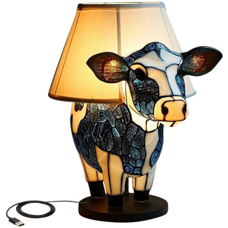 Lampes de chevet en forme de vache Cyddersly, en promotion chez Walmart, par TALKVE.