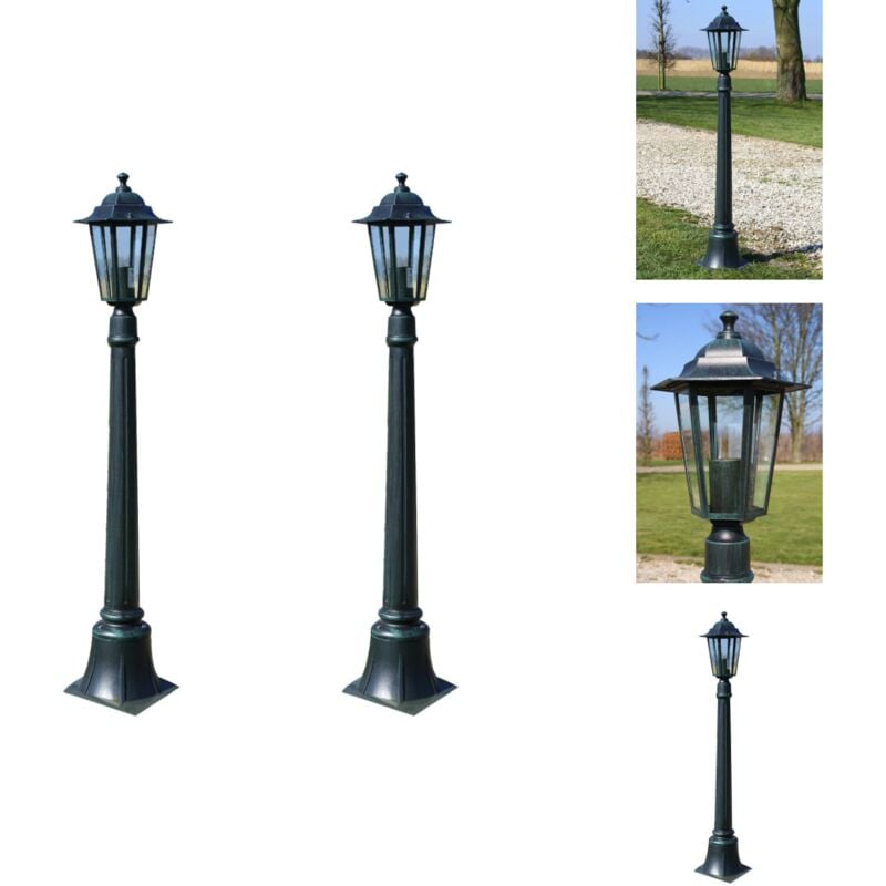 Vidaxl - Lampes de jardin 2 pcs 105 cm - Lampe De Jardin - Éclairage Extérieur - Lampadaire - Luminaire Extérieur - Décoration Jardin