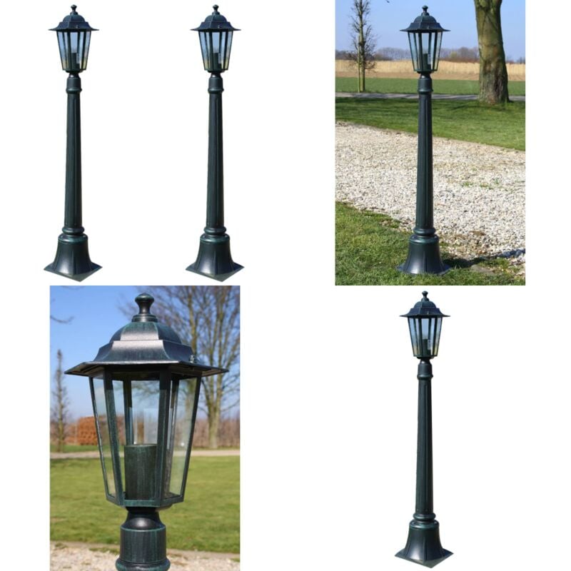 Lampes de jardin 2 pcs 105 cm - Lampe De Jardin - Éclairage Extérieur - Lampadaire - Luminaire Extérieur - Décoration Jardin - Home & Living