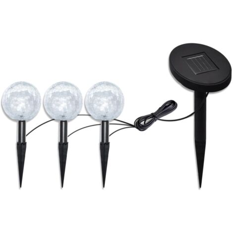vidaXL 3/6x Lampes de Jardin à LED Ancrage à Piquet et Panneau Solaire Jardin