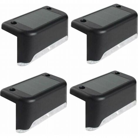 Lampes de jardin solaires, lampes de terrasse LED étanches, éclairage extérieur solaire - Lot de 4