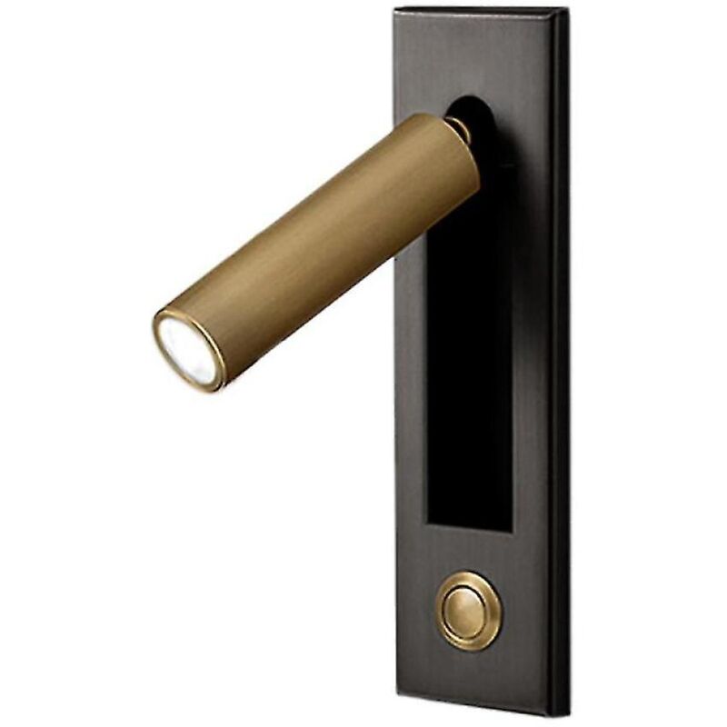 Lampes de lecture, applique murale pour tête de lit, lampe de lecture encastrée, interrupteur à poussoir, lampes murales pour salon